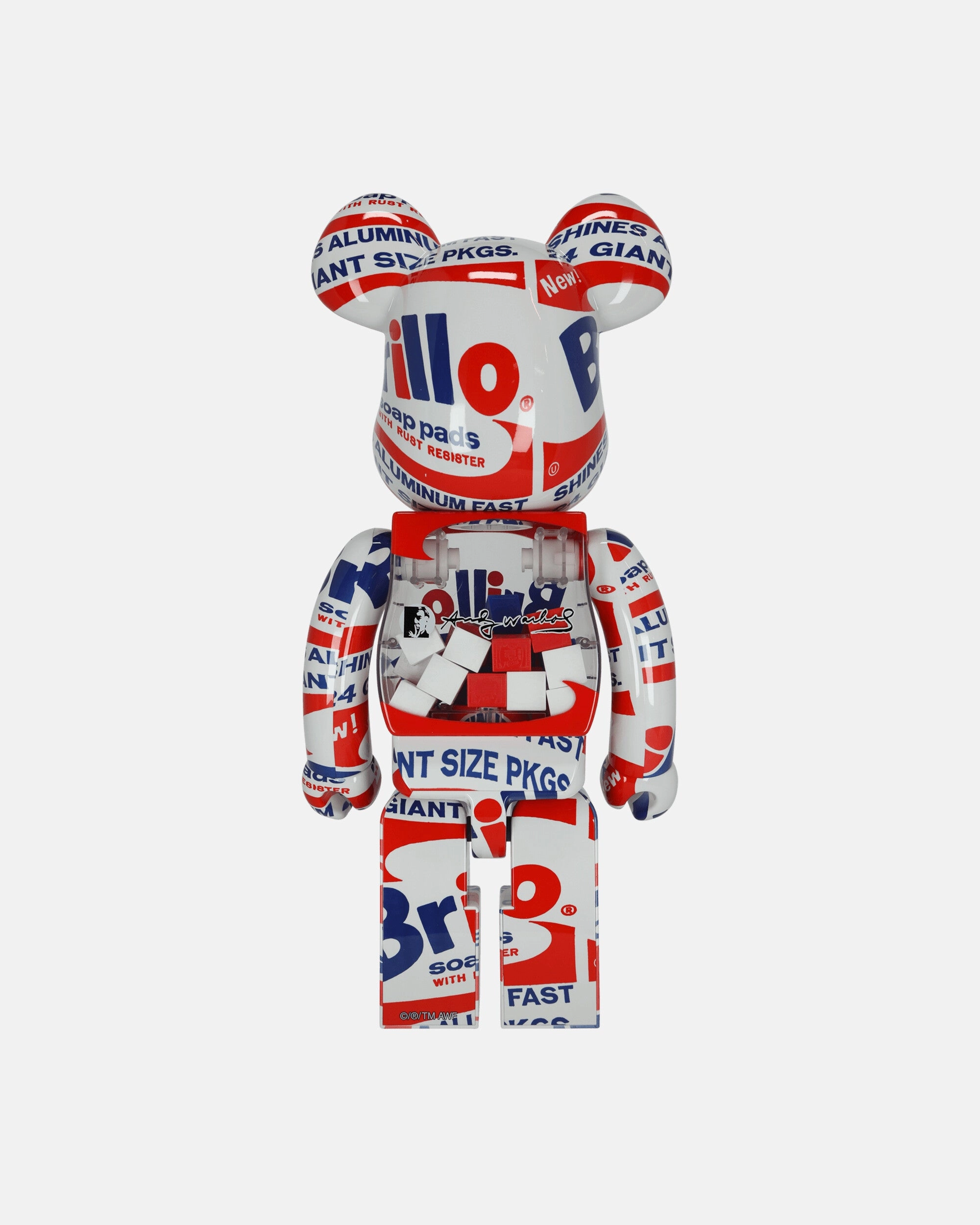 1000% Andy Warhol Brillo Be@rbrick Multicolor