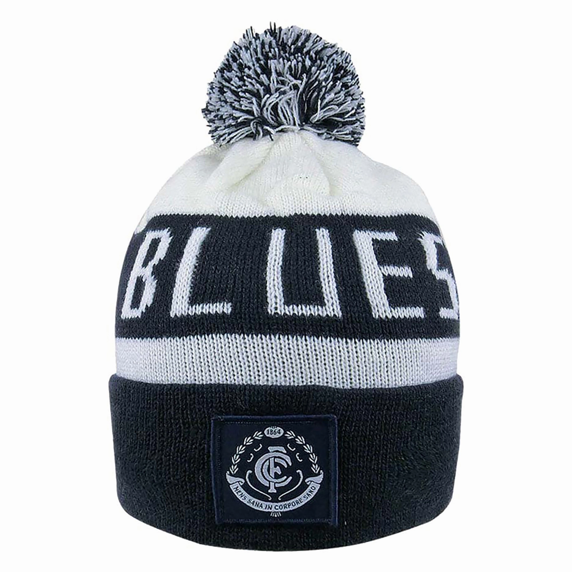 Adult's AFL Carlton Blues Football Club Bar Beanie