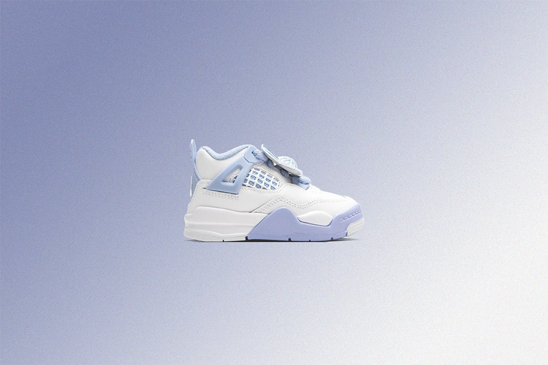 Air Jordan 4 Retro 'Aluminum' (TD) - White/Aluminum/Blue Tint/Oil Green