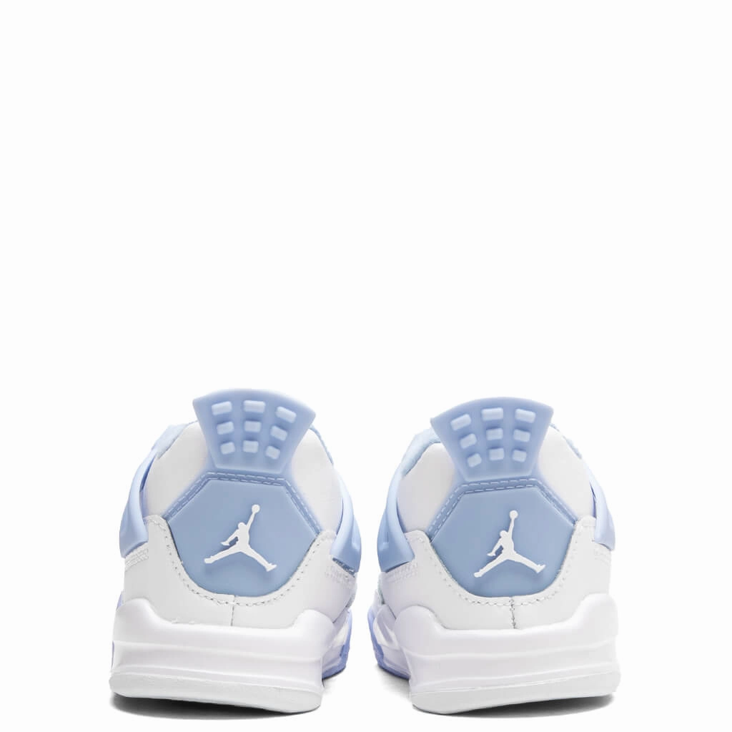 Air Jordan 4 Retro 'Aluminum' (TD) - White/Aluminum/Blue Tint/Oil Green