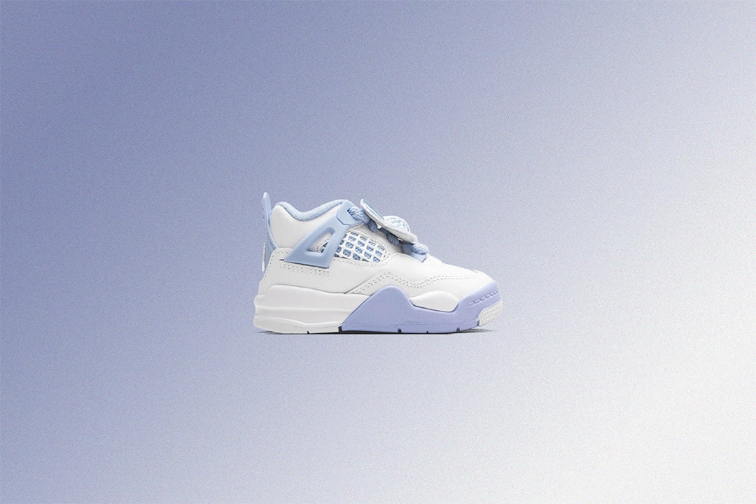 Air Jordan 4 Retro 'Aluminum' (TD) - White/Aluminum/Blue Tint/Oil Green
