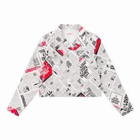 Art Denim Jacket 'RGB Newspaper'