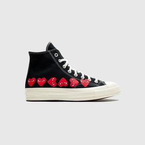 CHUCK TAYLOR ALL-STAR '70 HIGH BLACK/RED MULTI HEART