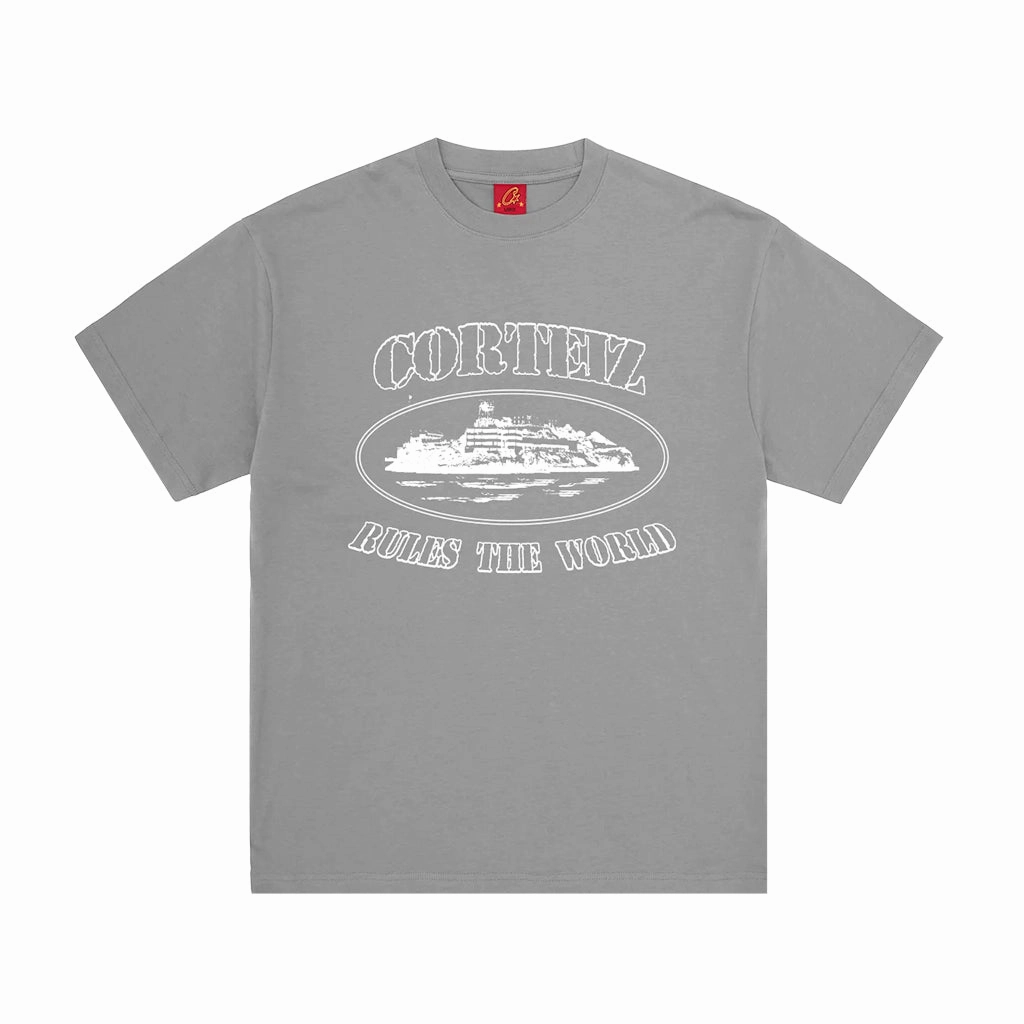 Corteiz OG Alcatraz RTW Tee – Gully Grey