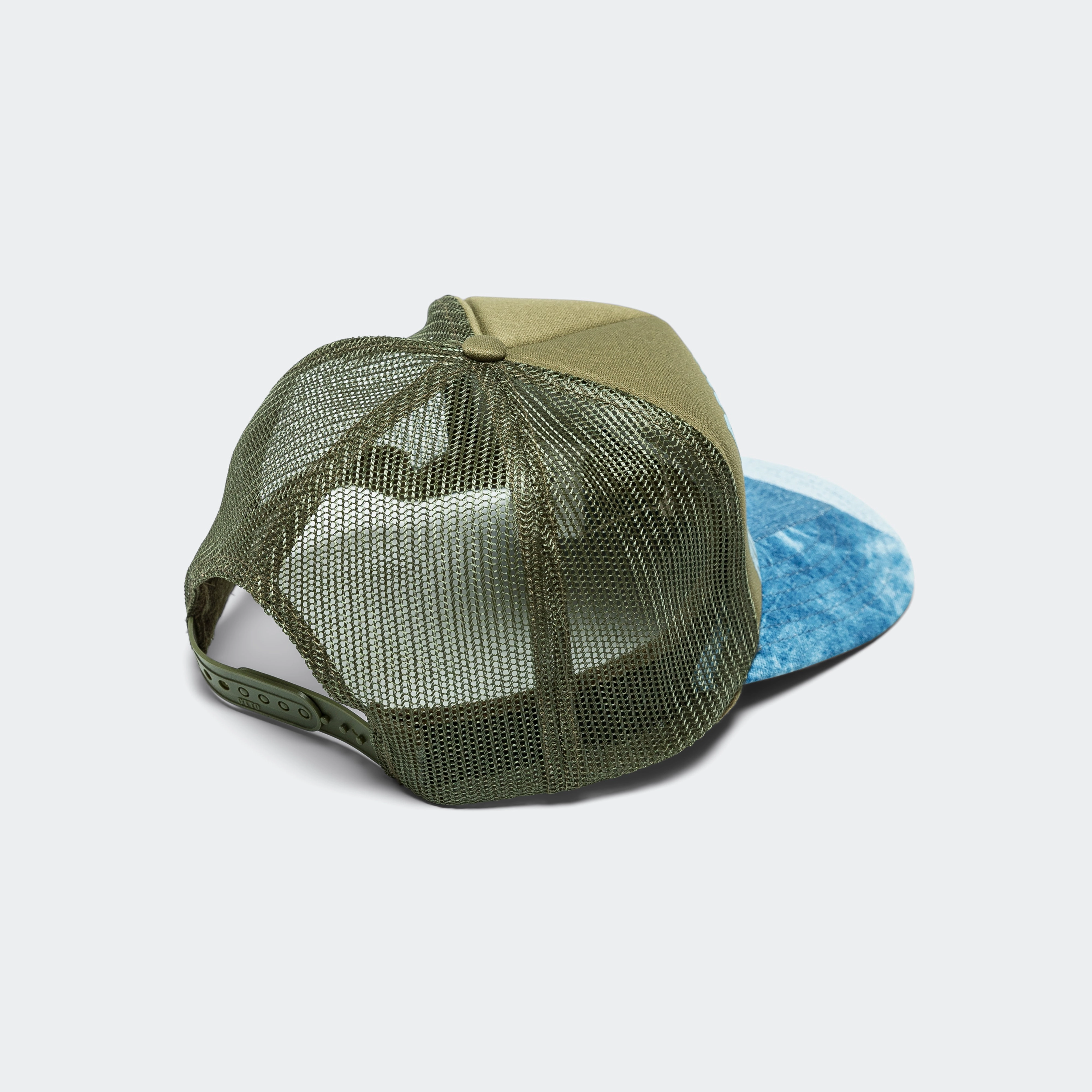 DENIM REPAIR SERVICE Denim Re-Construct Trucker Cap - Dark Green