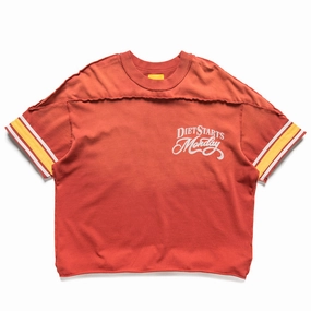 Diet Starts Monday Varsity Tee - Rust/Yellow