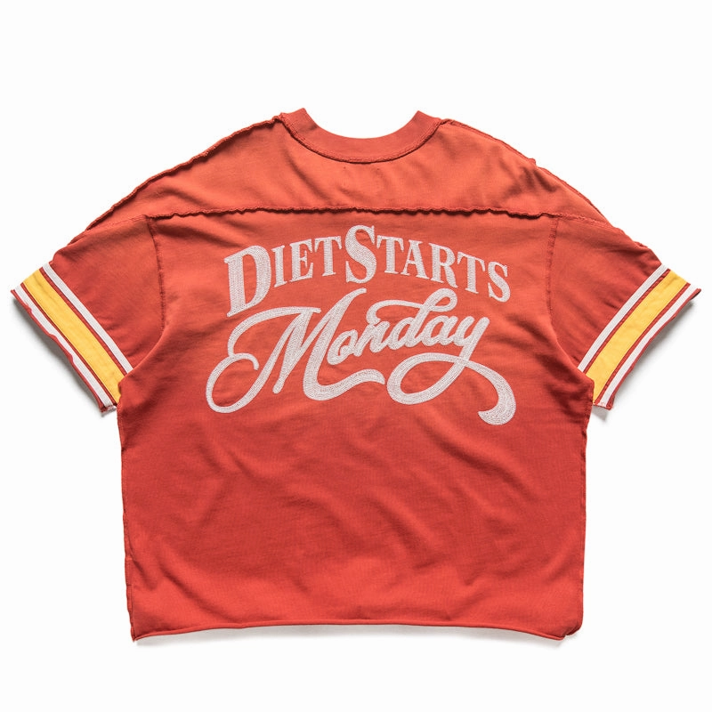 Diet Starts Monday Varsity Tee - Rust/Yellow