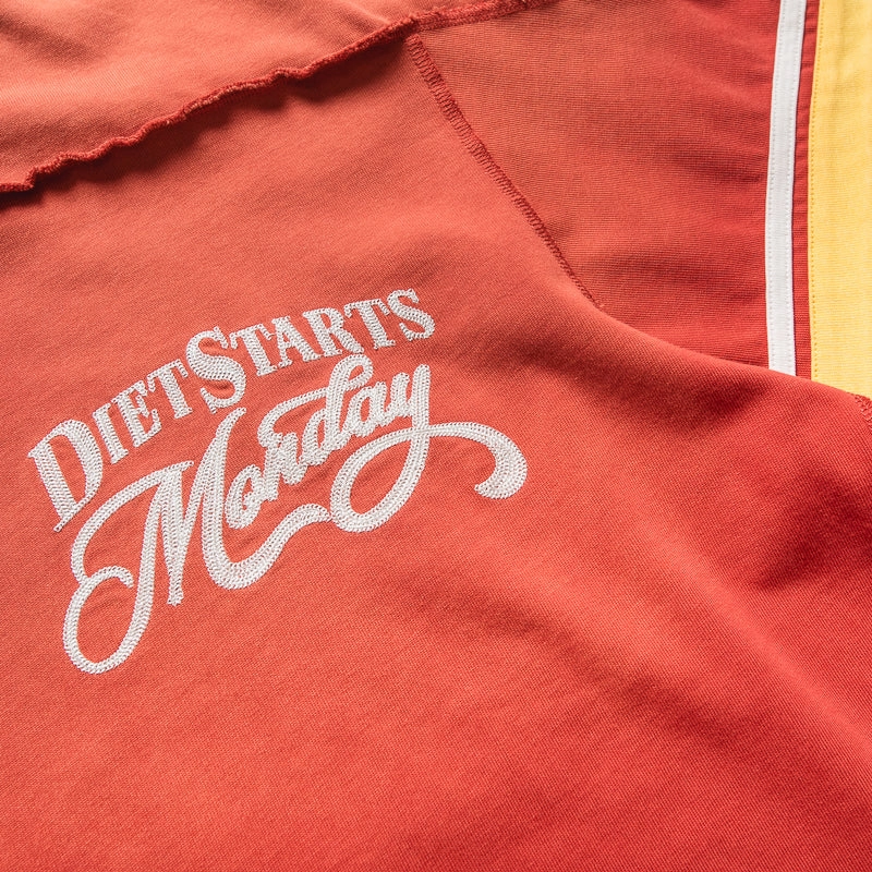 Diet Starts Monday Varsity Tee - Rust/Yellow