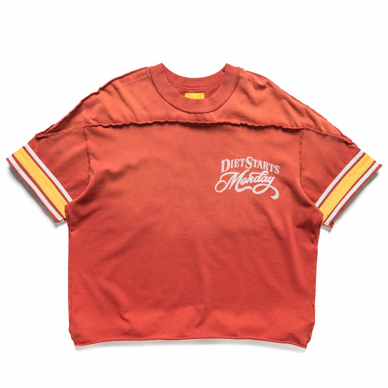 Diet Starts Monday Varsity Tee - Rust/Yellow