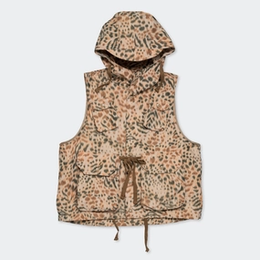Field Vest - Brown Poly Leopard Print