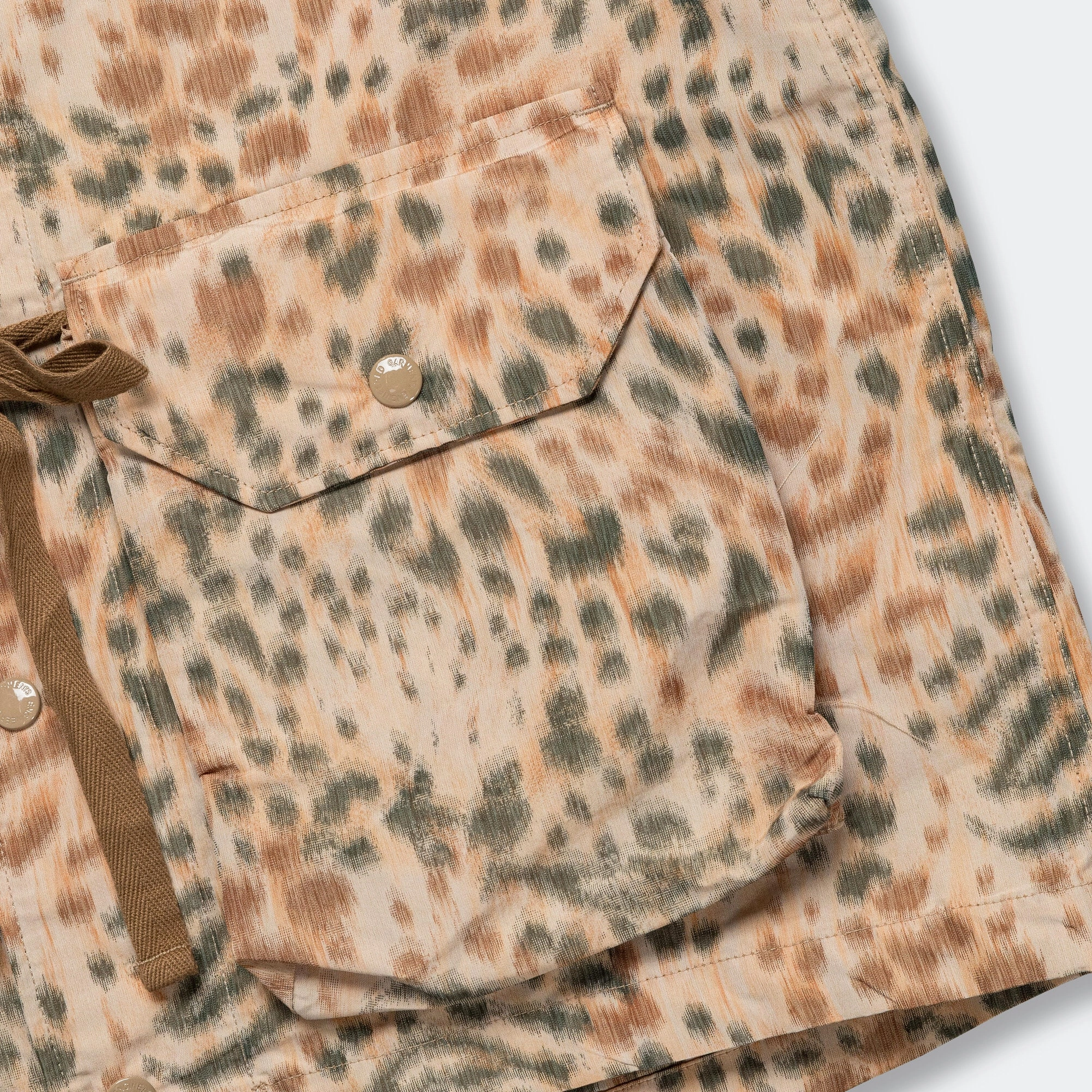 Field Vest - Brown Poly Leopard Print