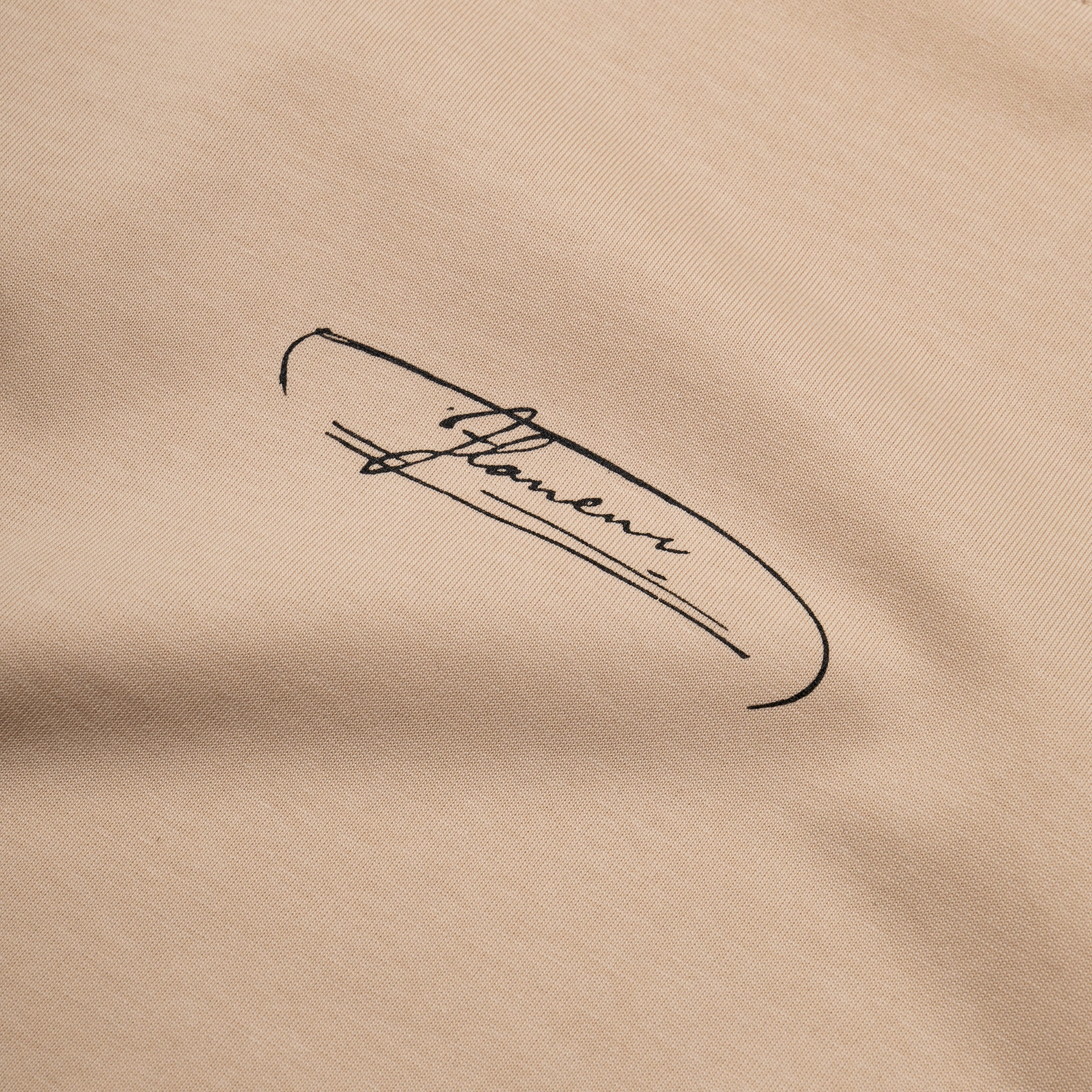 Flaneur Letter Tee - Tan