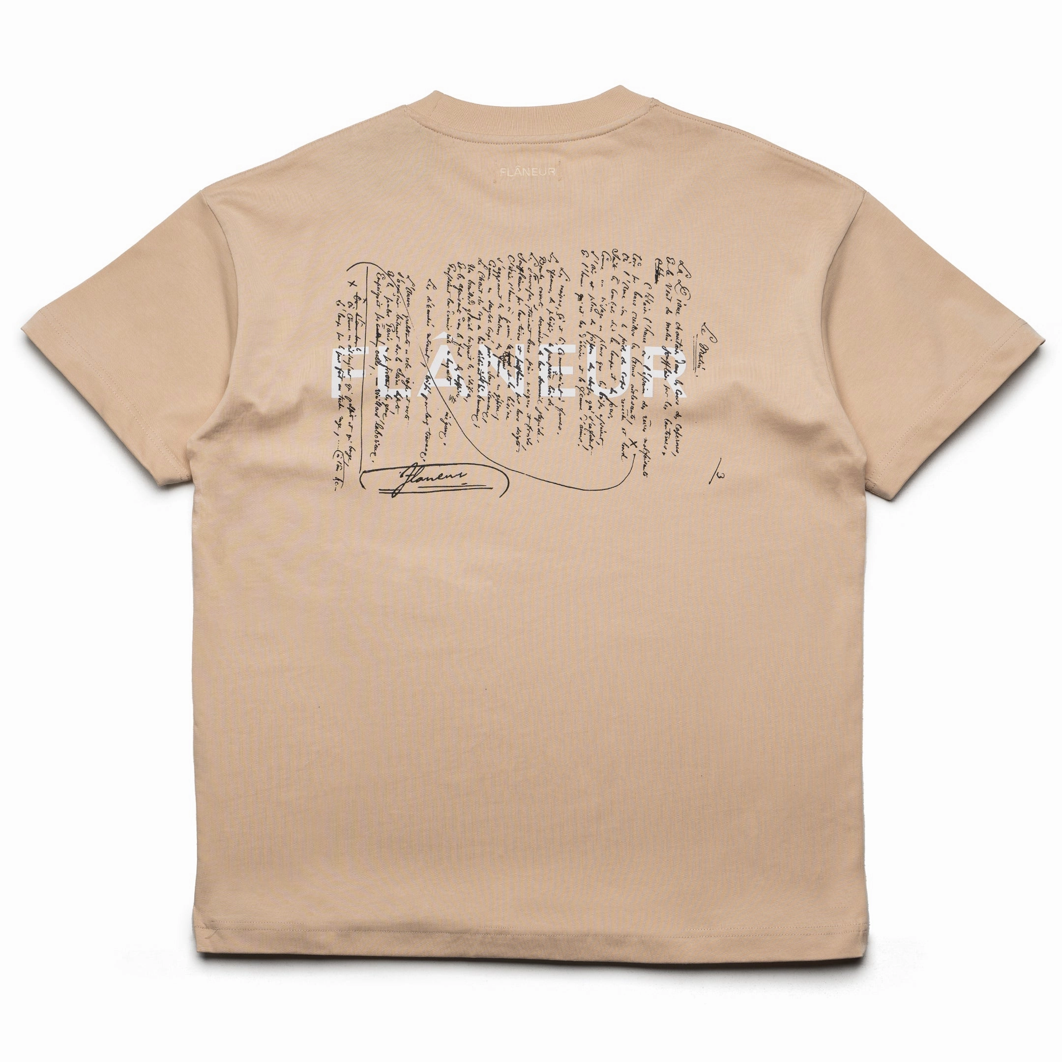 Flaneur Letter Tee - Tan