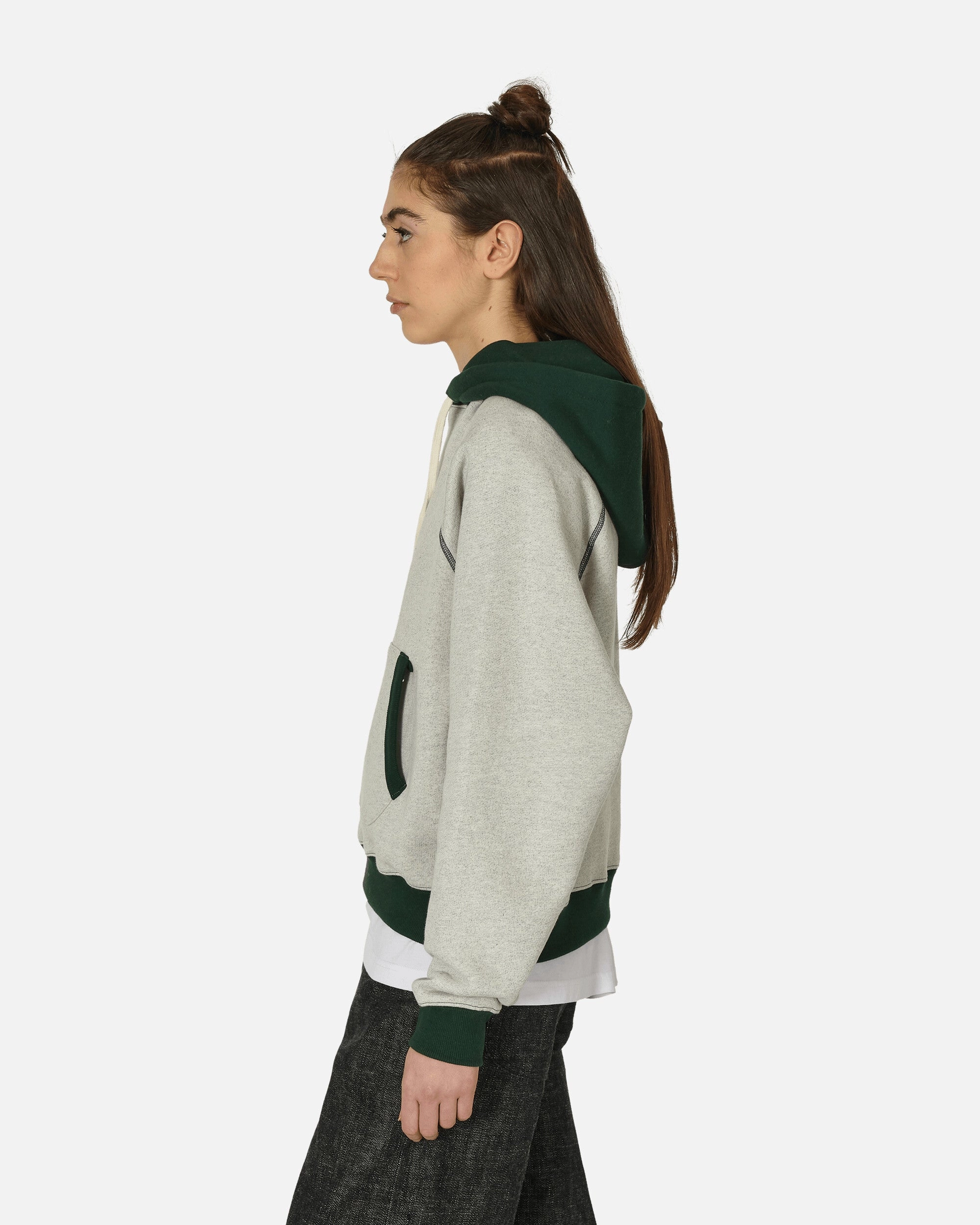 Fleece Logo Head Raglan Hoodie Oatmeal