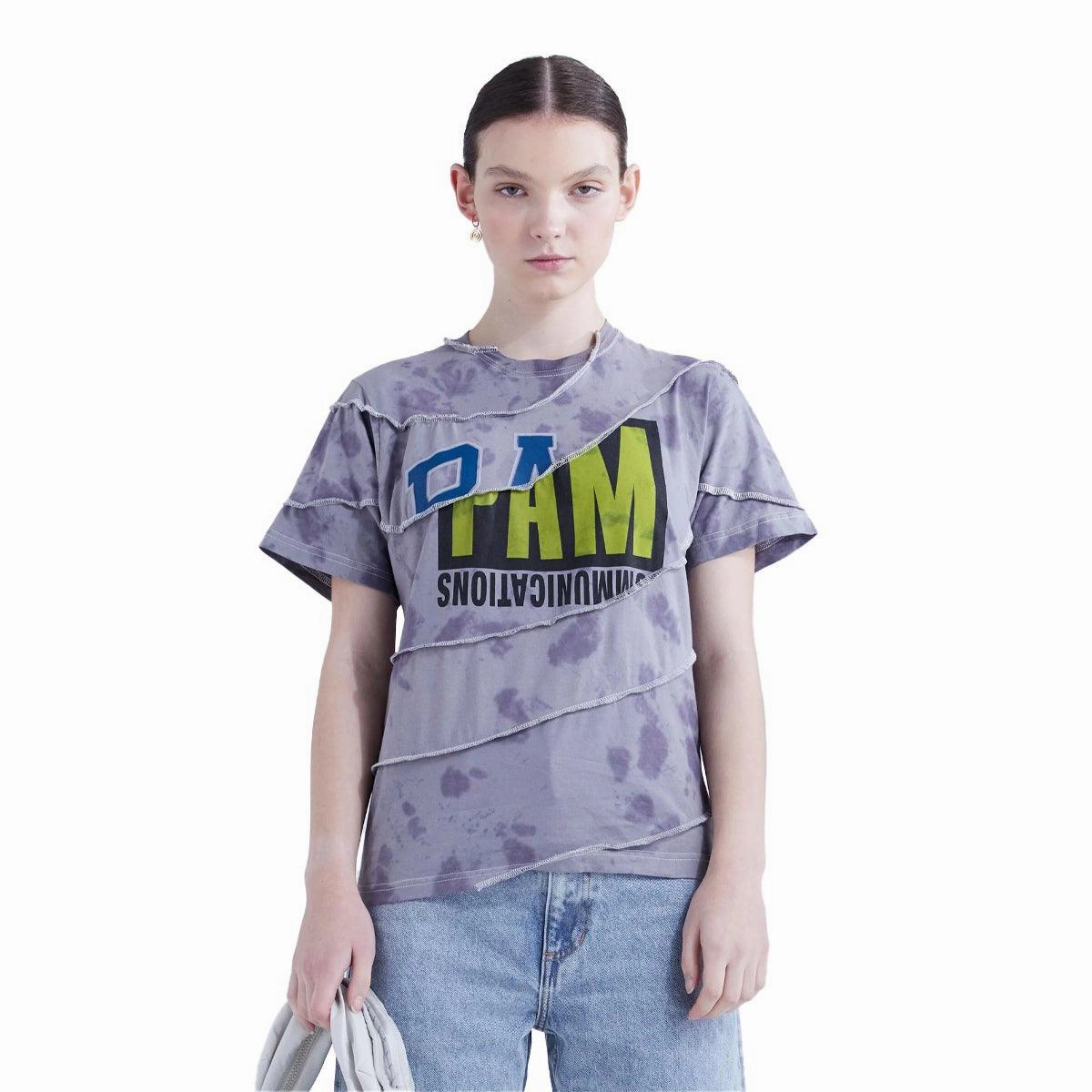 Floating Spiral Upcyle Tee 'Grey Dapple Wash'