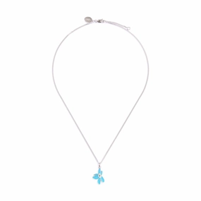 Floating Warped Gestures Necklace 'Azure Blue'