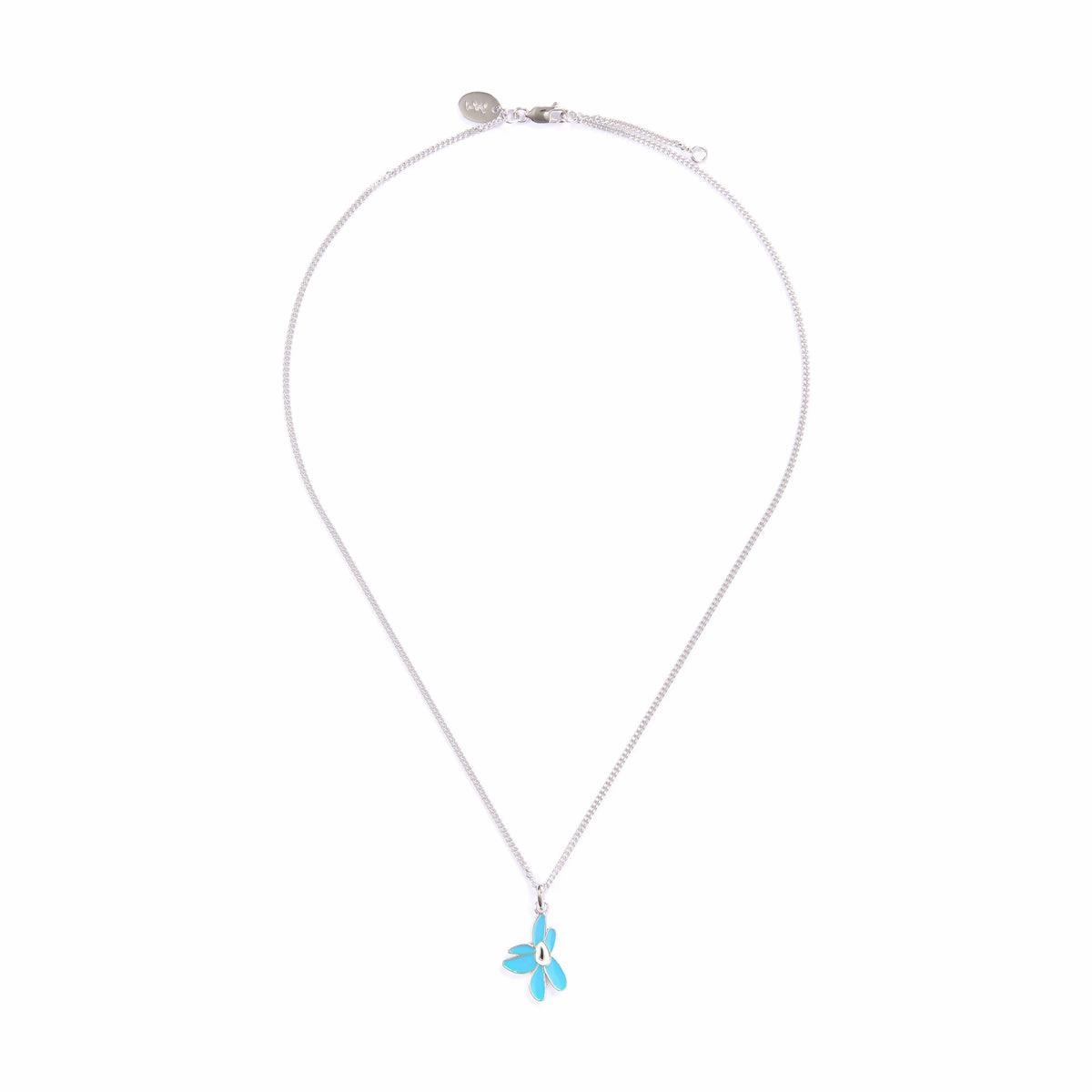 Floating Warped Gestures Necklace 'Azure Blue'