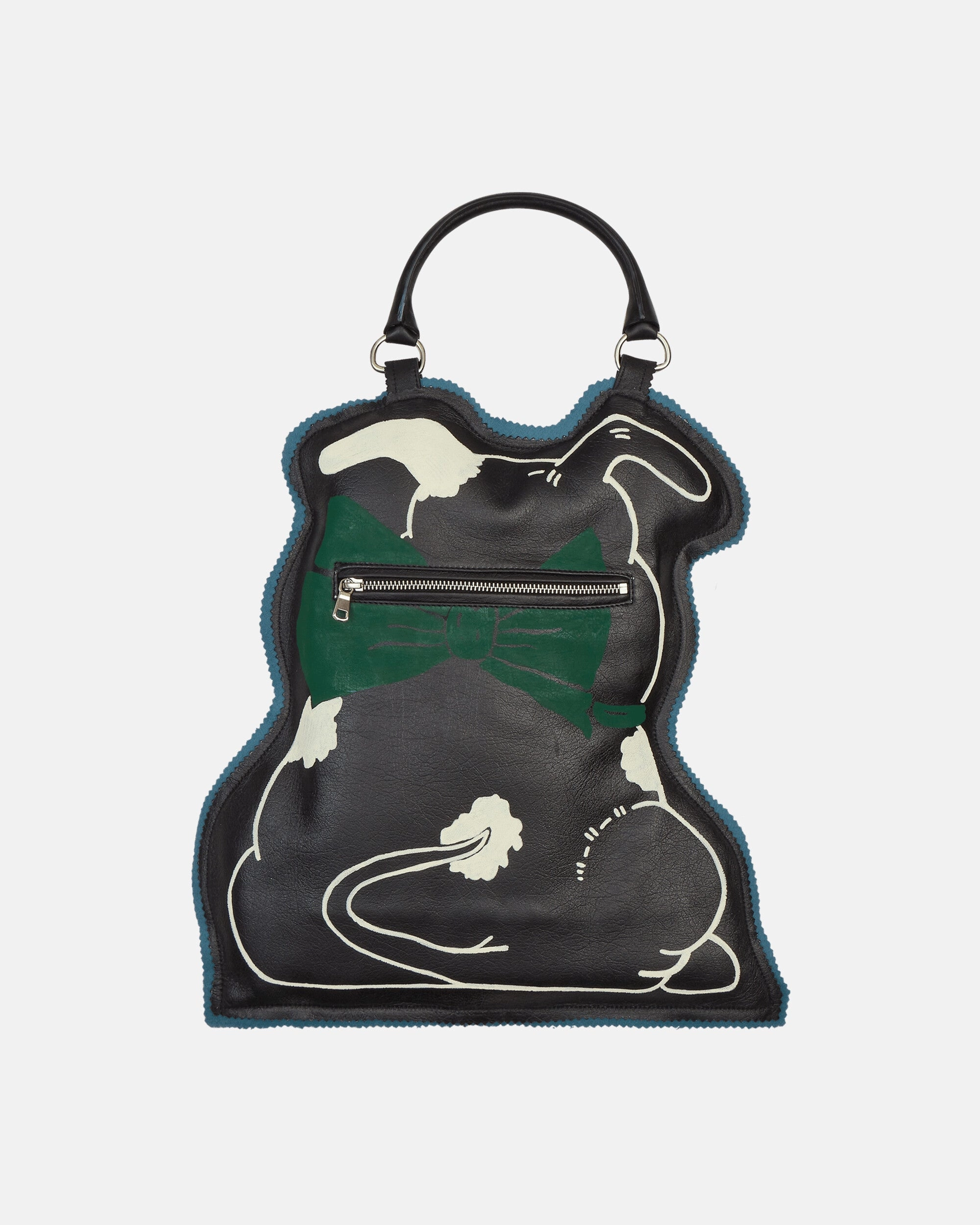 Hand Drawn Puppy Bag Black