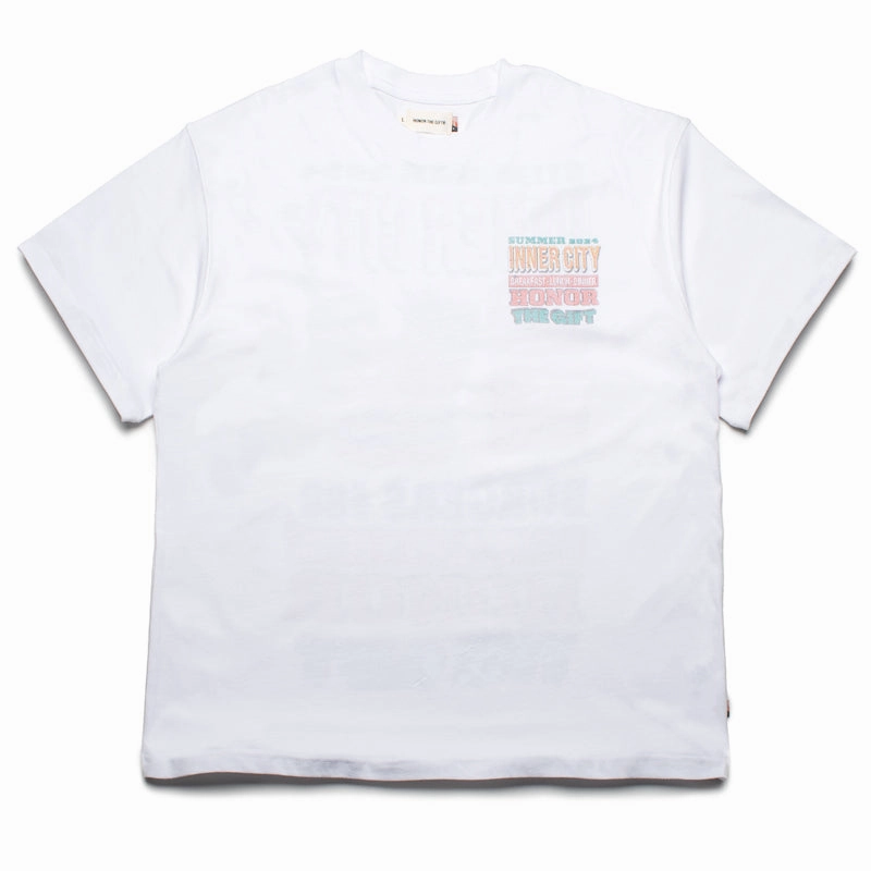 Honor The Gift Burgers Tee - White