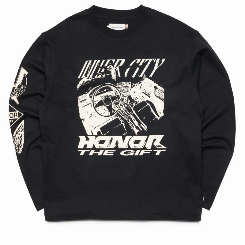 Honor The Gift L/S Driving Tee - Black