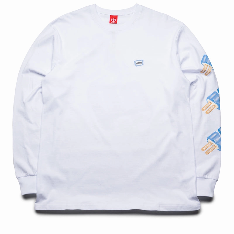 Ice Cream Dollar Pop L/S Tee - White