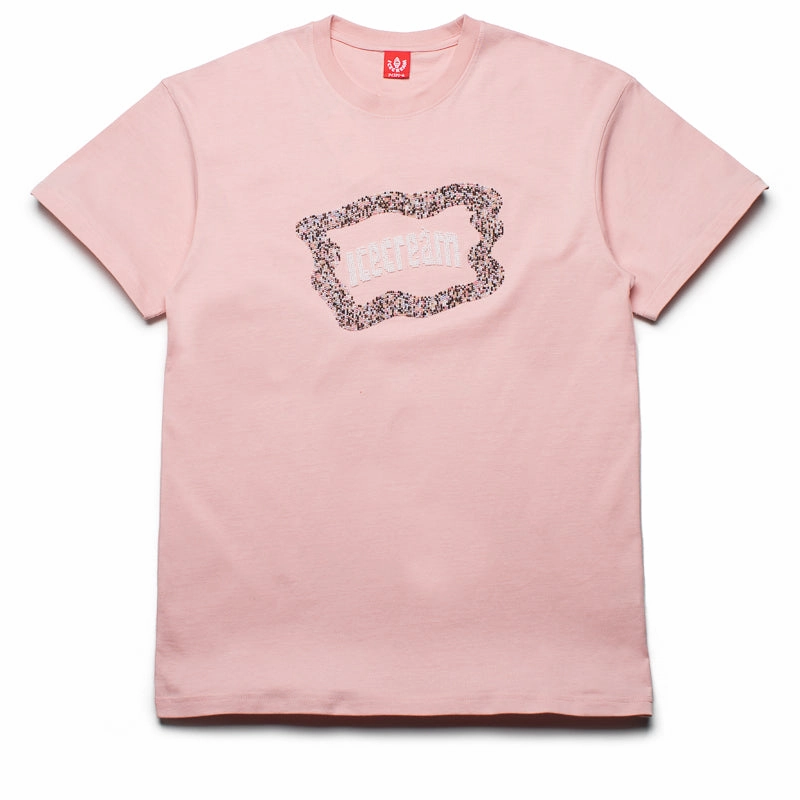 Ice Cream Flag Tee - Silver Pink