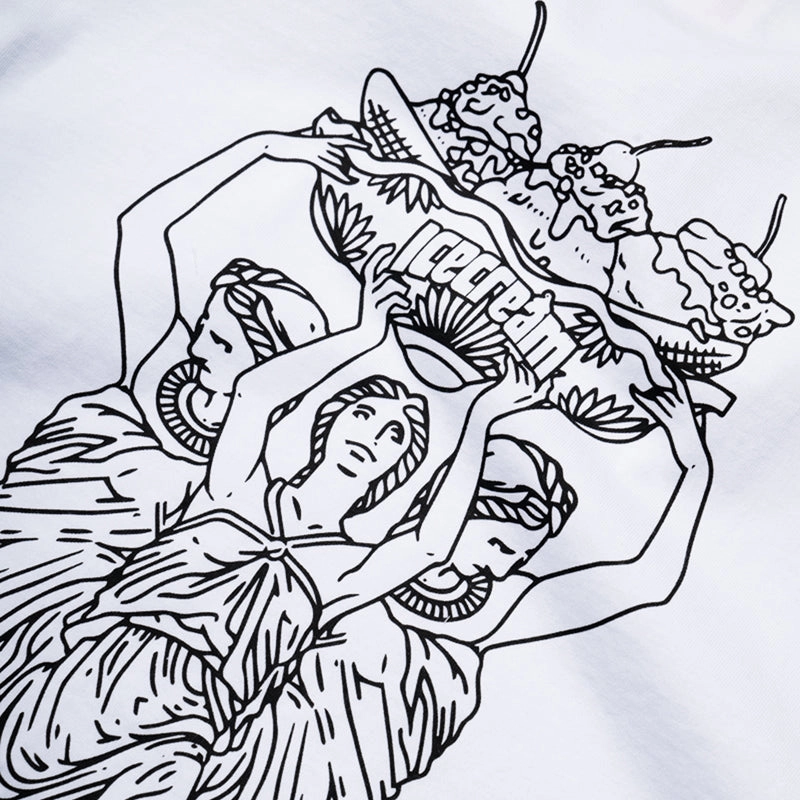 Ice Cream Fountain Tee - White