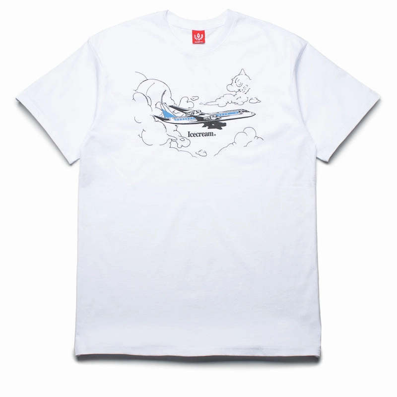 Ice Cream Private Jet Tee - White