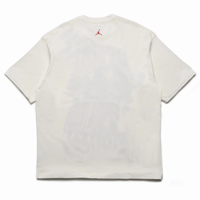 Jordan Flight Essentials Oversized Graphic Tee - Sail/Varsity Red