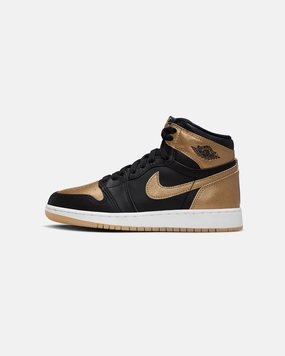 Jordan Kids' Air Jordan 1 High OG  (GS)Metallic Gold Black/Metallic