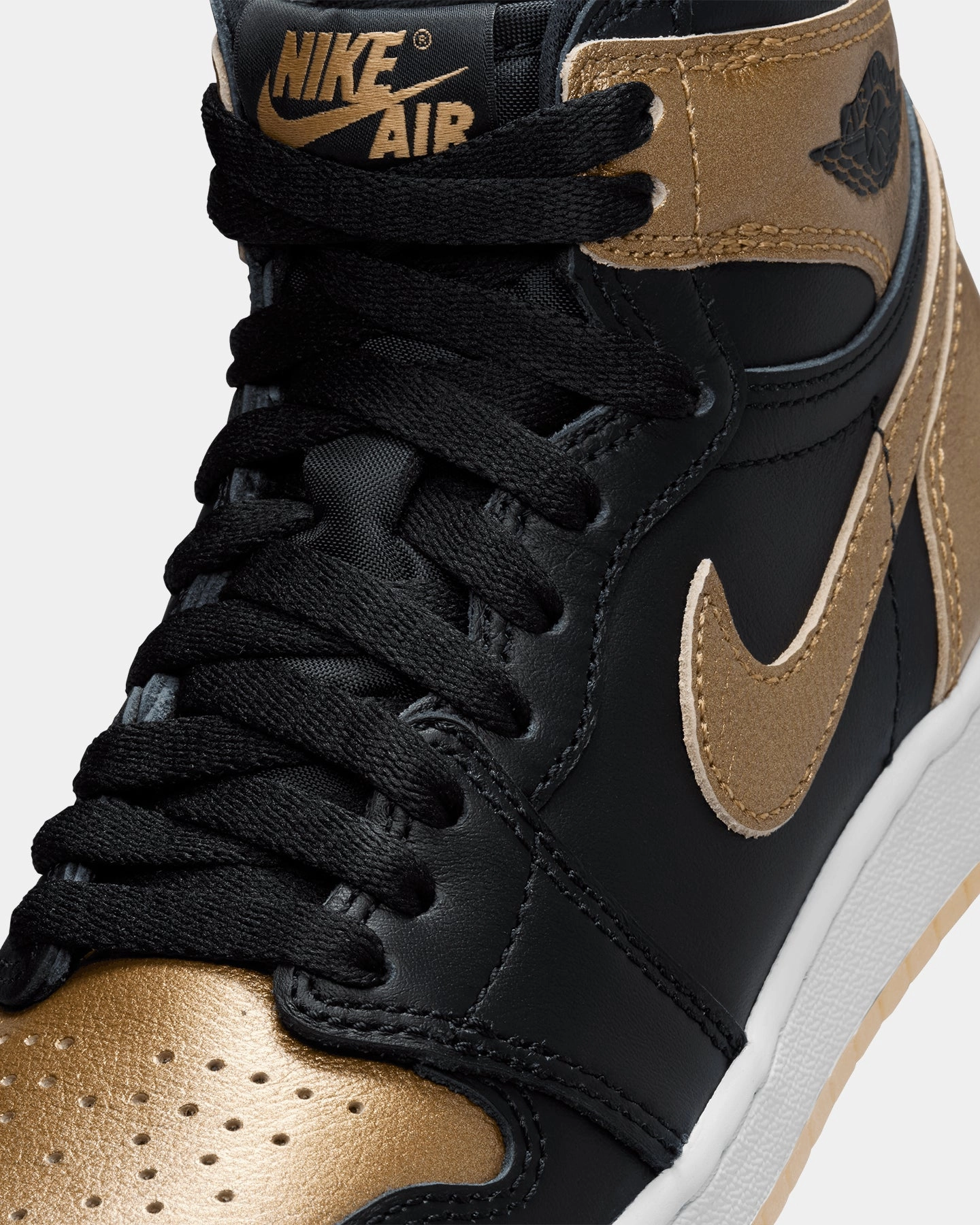 Jordan Kids' Air Jordan 1 High OG  (GS)Metallic Gold Black/Metallic