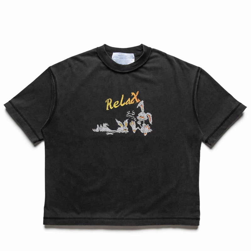 Jungles Relax Vintage Wash Reversible Tee - Black