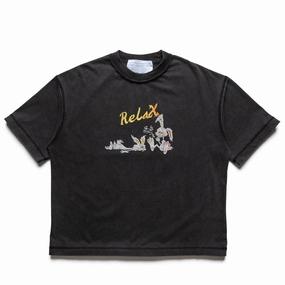 Jungles Relax Vintage Wash Reversible Tee - Black