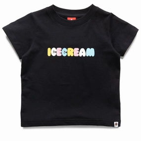 Kids Ice Cream Dip N Dots Tee - Black