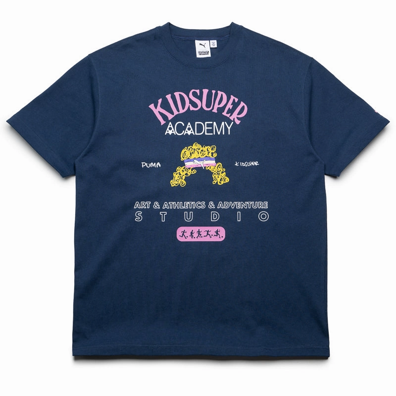 KidSuper x Puma Graphic Tee - Club Navy