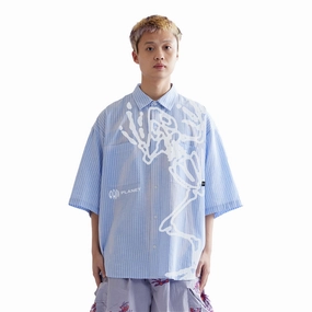 Lil' Bone Oversized Shirt 'Blue Stripe'