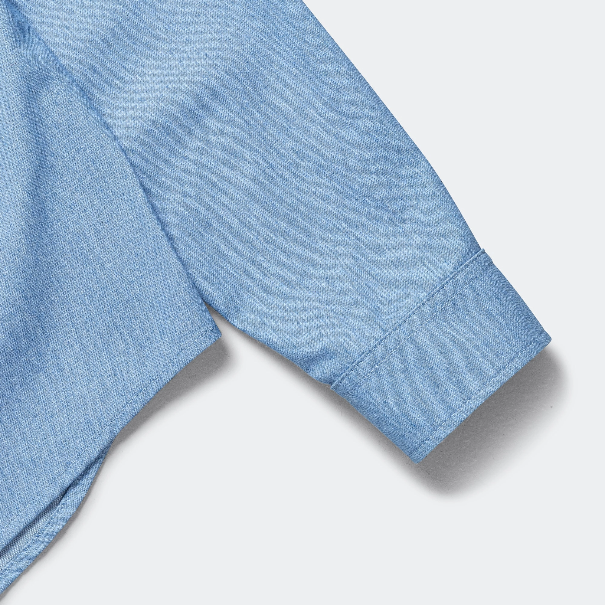 Long Sleeve Cotton Shirt - Iris Blue