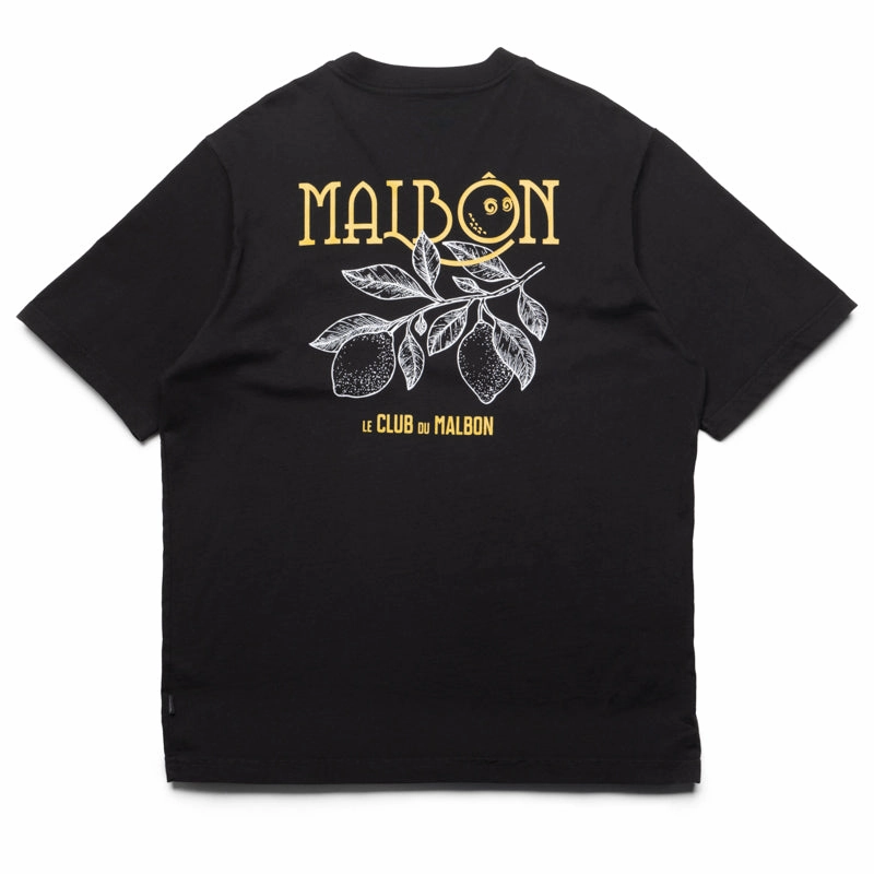 Malbon Golf Citron Pocket Tee - Black