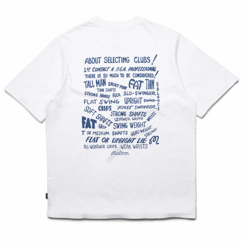Malbon Golf Club Select Tee - White