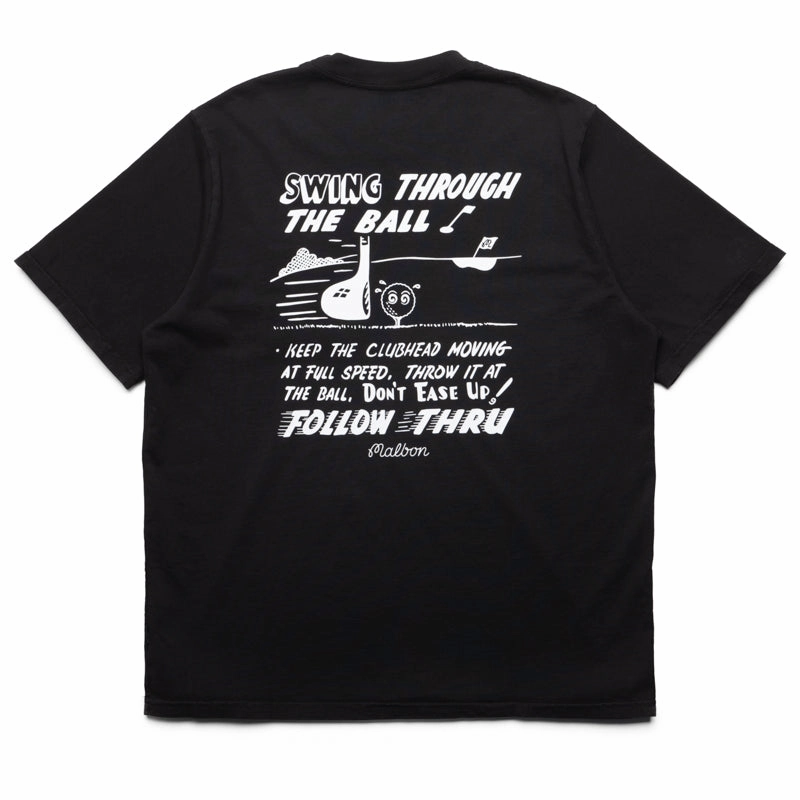 Malbon Golf Follow Thru Pocket Tee - Black