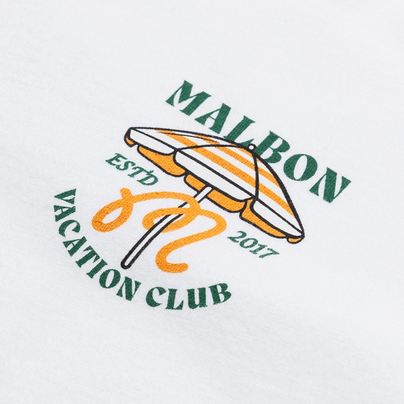 Malbon Golf Vacation Club Tee - White