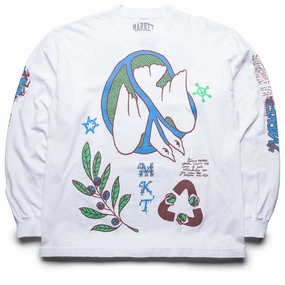 Market Peace Practice L/S Tee - White
