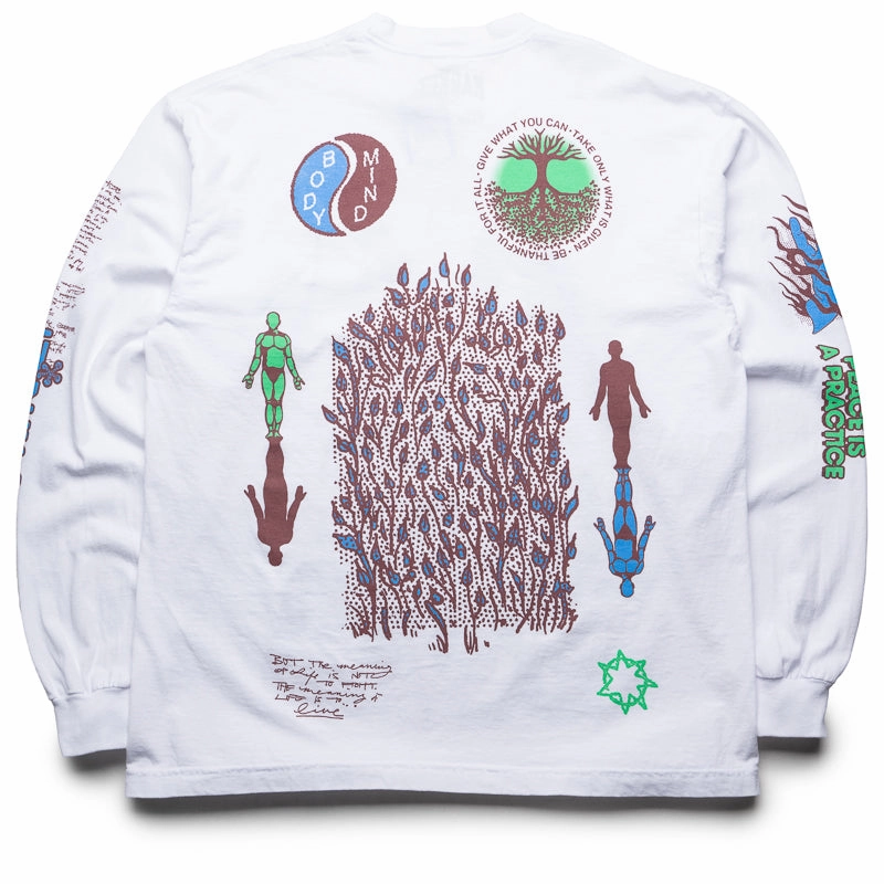 Market Peace Practice L/S Tee - White