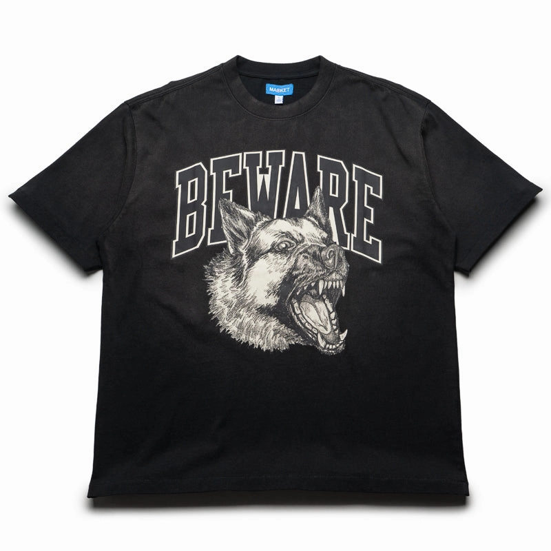 Market Tonal Beware Tee - Jet Set Black