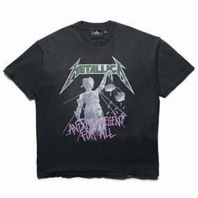 Metallica x Represent Justice Tee - Stained Black