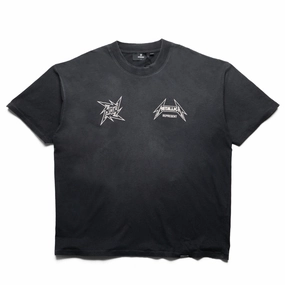Metallica x Represent Local Crew Tee - Stained Black