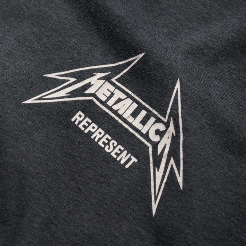 Metallica x Represent Local Crew Tee - Stained Black