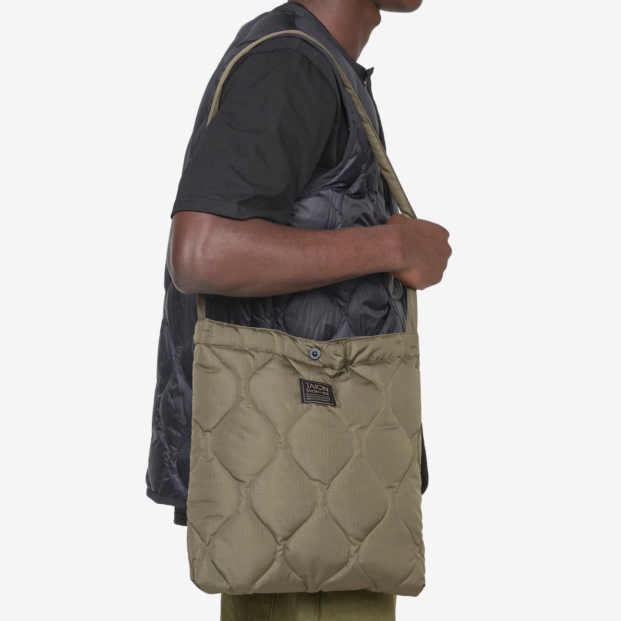 Military Cross Body Down Bag Medium Dark Olive