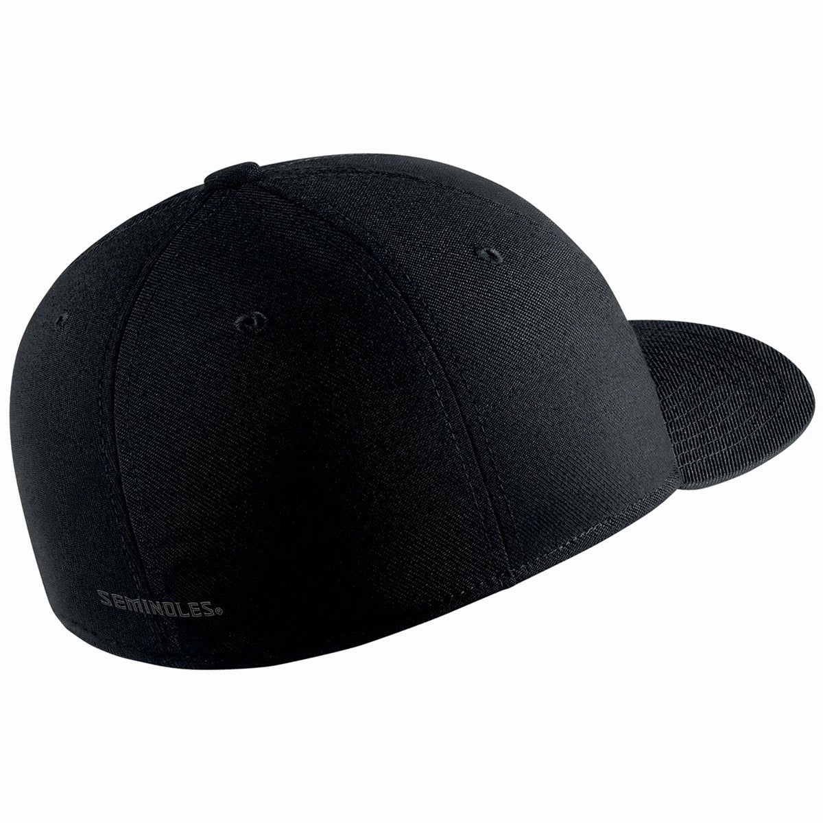 Nike 2023 Tonal Seminole Logo Triple Black Swoosh Flex Cap - Black