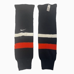Nike - Used Knit Hockey Socks (Black/Orange/White)